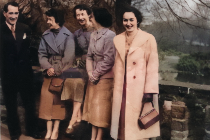 Joan in London in the late 1940’s with friends.