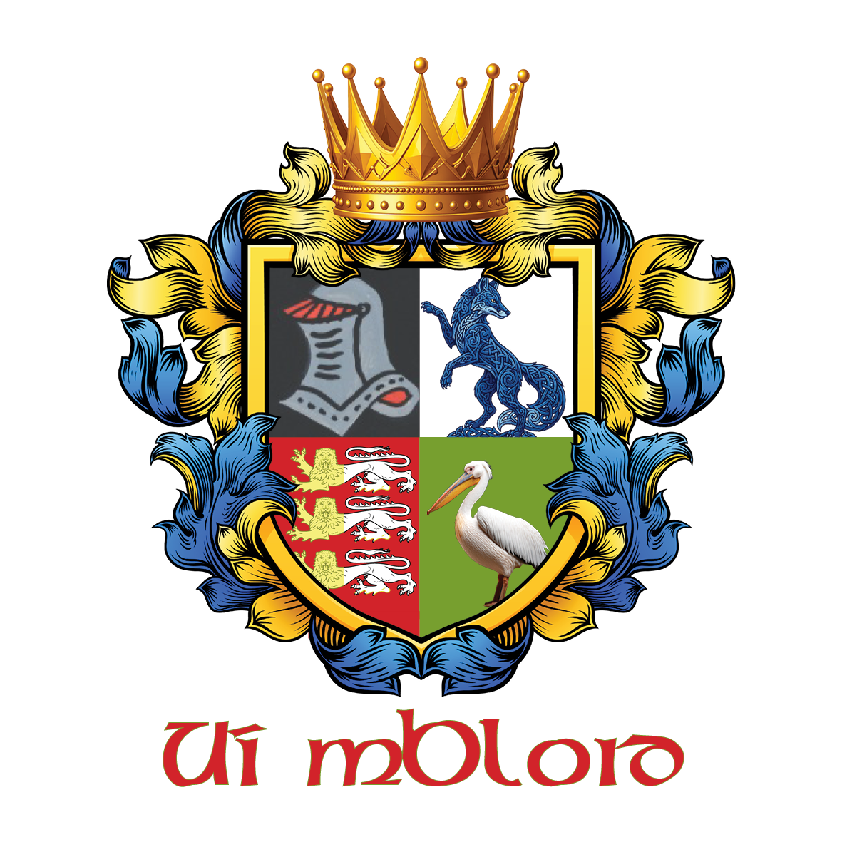 Uí Bloid shield created by David Shanahan. Joining of the shields of the Kennedy’s, Shanahan’s, Durack’s and Aherns.